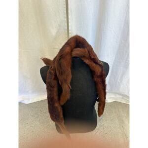 Vintage 1920s Genuine 4 - Fox Fur Stole Scarf Shawl Wrap